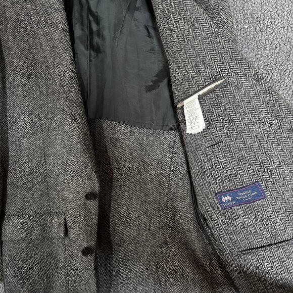 J Crew Ludlow Wool Cotton Herringbone Moon Blazer Sport Coat - Men's Size 38R - Picture 6 of 13